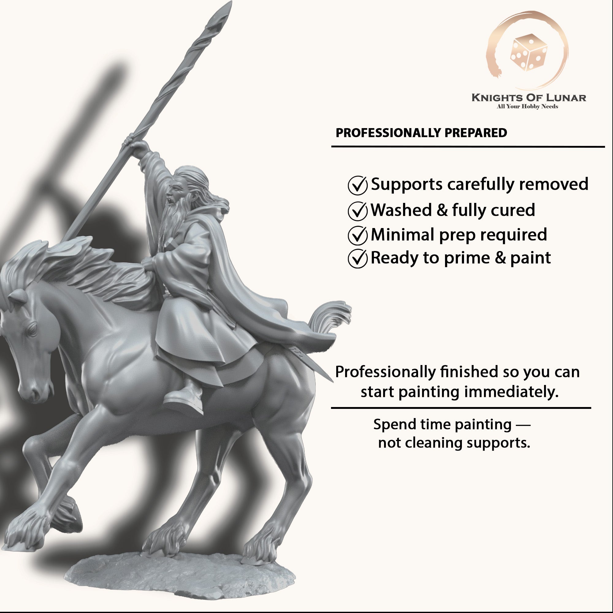 West Human Warband 28mm Resin Miniatures – Fantasy Cavalry Army for DnD and Wargaming