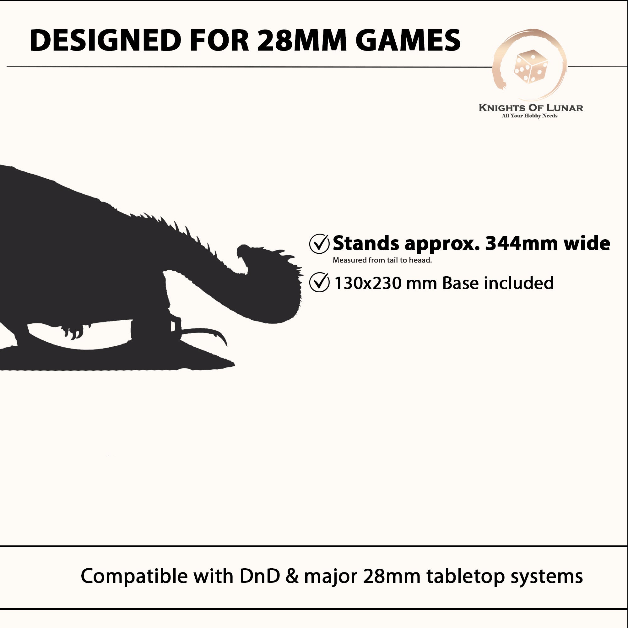 Selthrax Gargantuan Dragon 28mm Resin Miniature – Fantasy Dragon for DnD and Wargaming