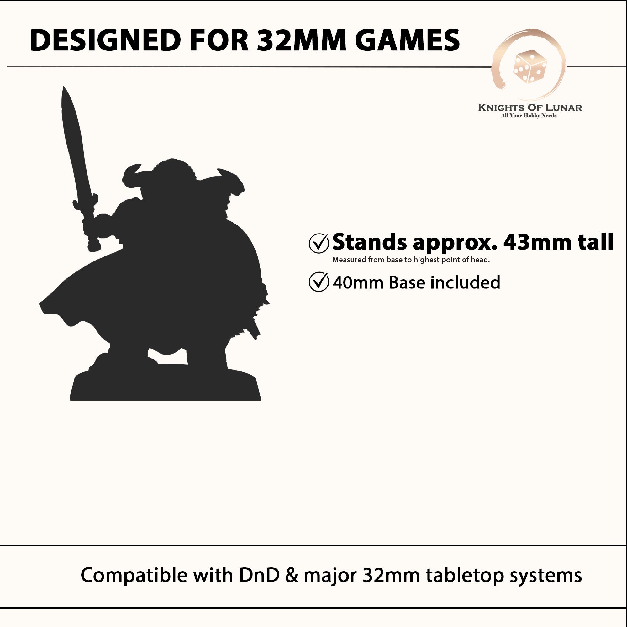 Hierax Minoan Commander 32mm Resin Miniature – Fantasy Hero for DnD and Wargaming