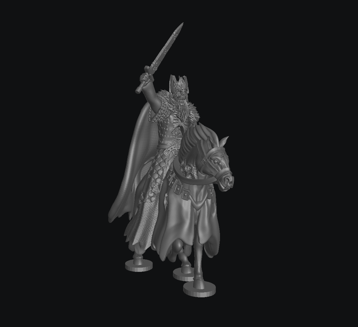 Dead Men Traitor King 28mm Resin Miniatures – Undead Commander for DnD and Fantasy Wargaming