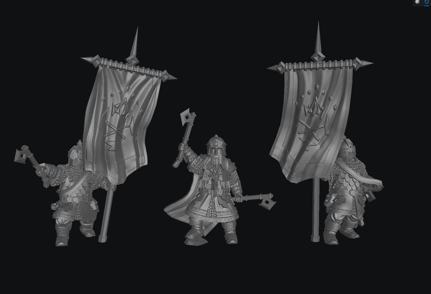 Exiled Dwarves Champions 28mm Resin Miniatures – Dwarf Heroes for DnD and Wargaming