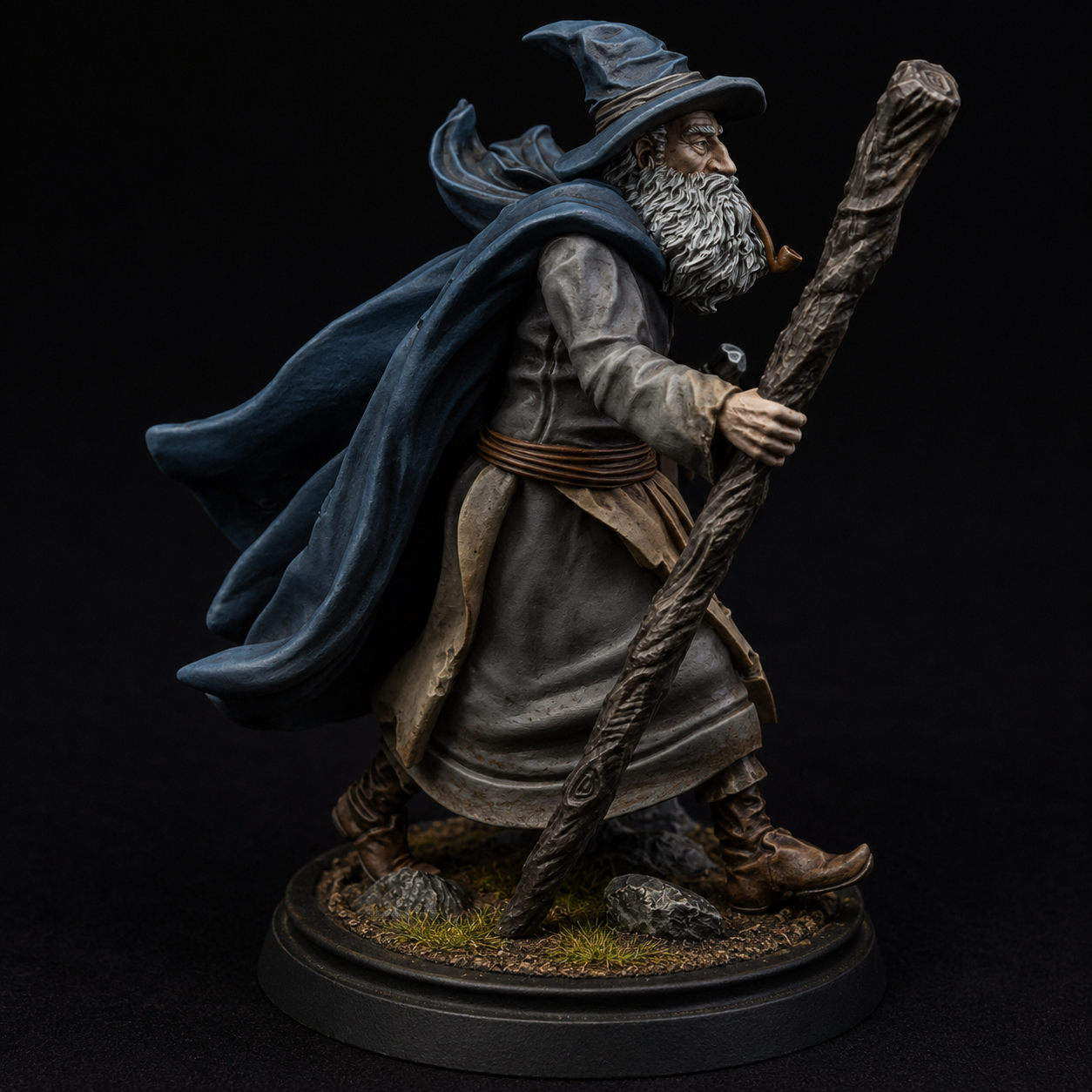 Gollnir the Grey Wizard 28mm Resin Miniature – Fantasy Wizard for DnD and Wargaming
