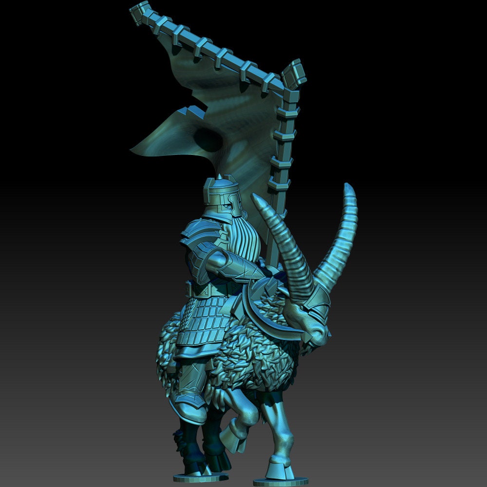 Stonehand Dwarf banner rider 28mm miniatures fantasy dungeons and dragons miniature wargaming miniatures tabletop dnd dwarf army miniatures