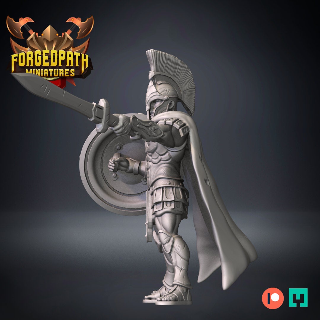 Greek Spartans - Greek Spartan command squad dnd fantasy tabletop wargames 32mm