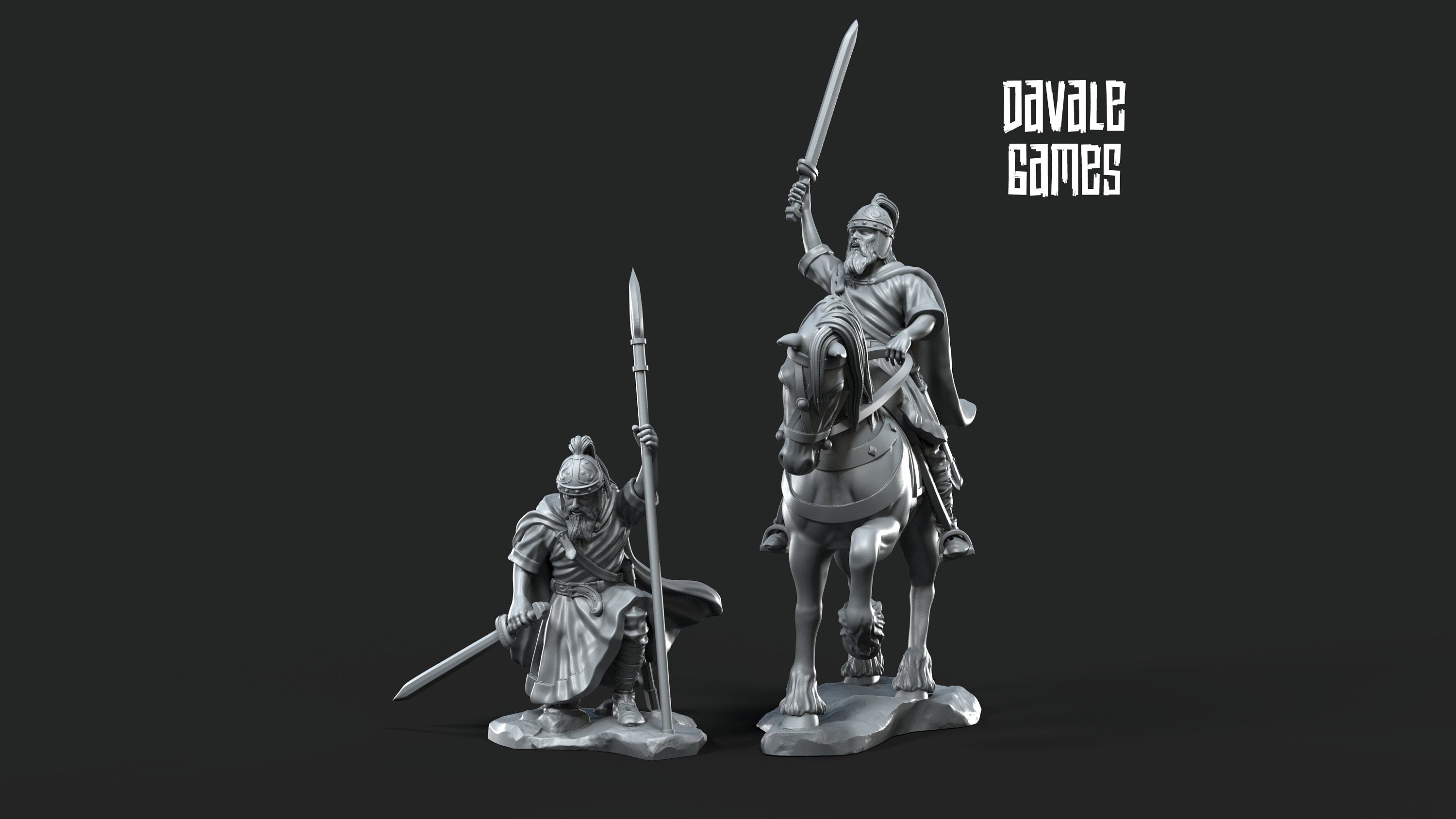 Roman Visigoths king 28mm miniatures dnd fantasy miniatures dungeons and dragons miniatures painting wargaming miniatures tabletop wargames