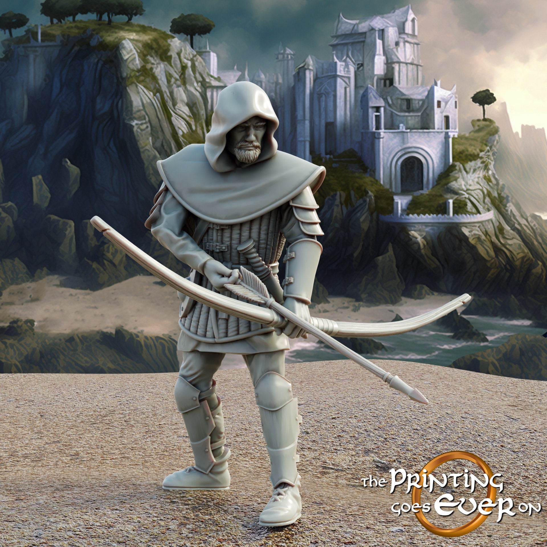 White city swan man at arms bowman dnd fantasy tabletop wargames 28mm
