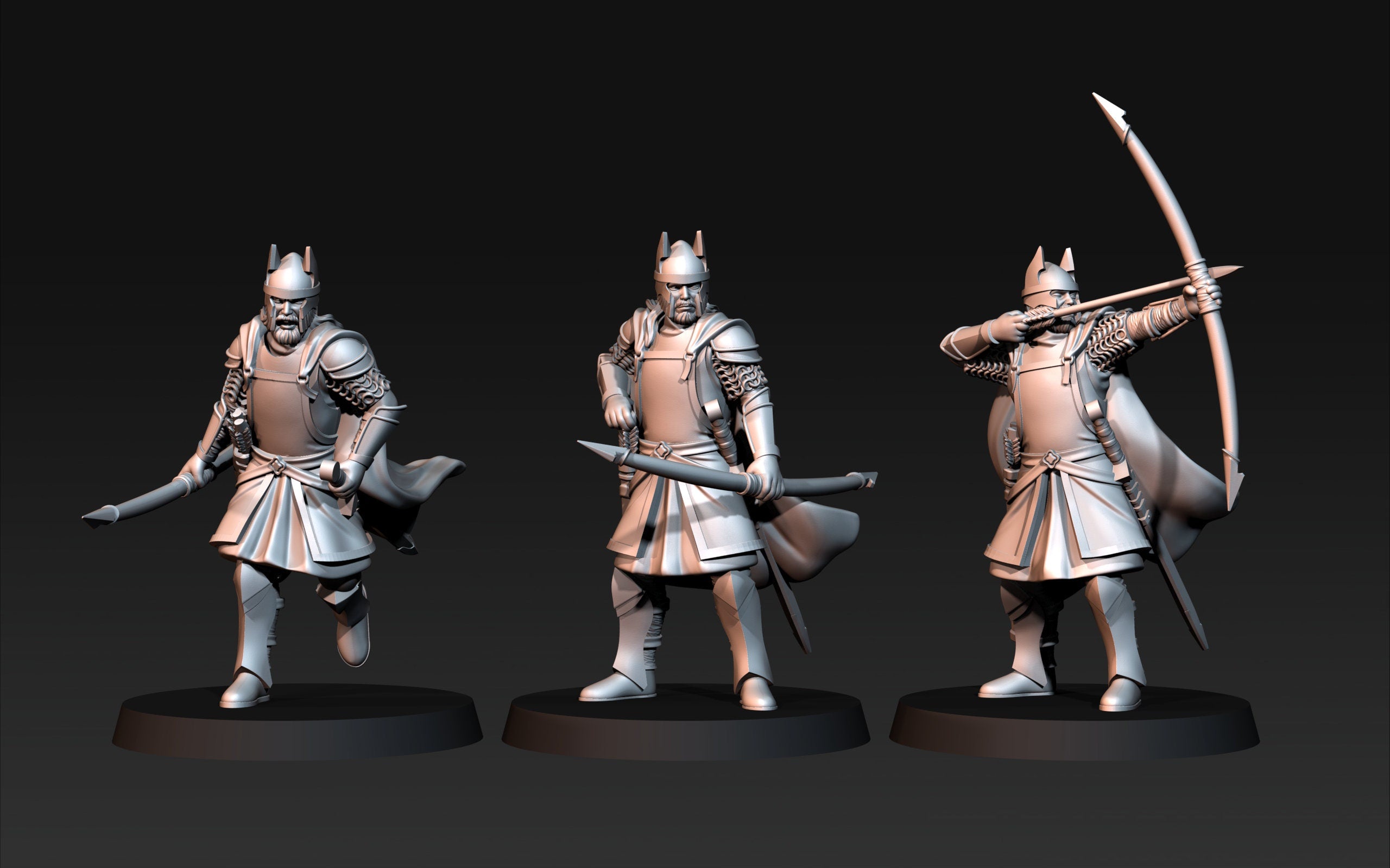 High Human Archers white city LOTR dnd fantasy tabletop 28mm