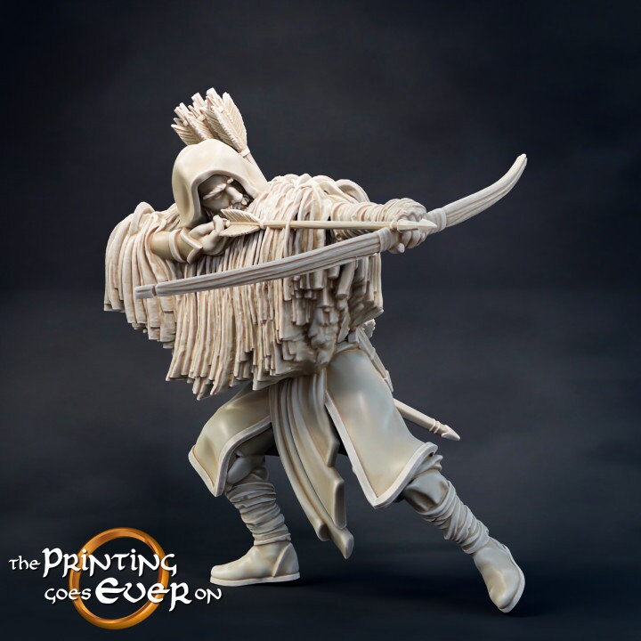 Watchers of Mona’Firth Archers 28mm dnd miniature dungeon and dragons fantasy wargaming miniature tabletop wargame miniature for painting