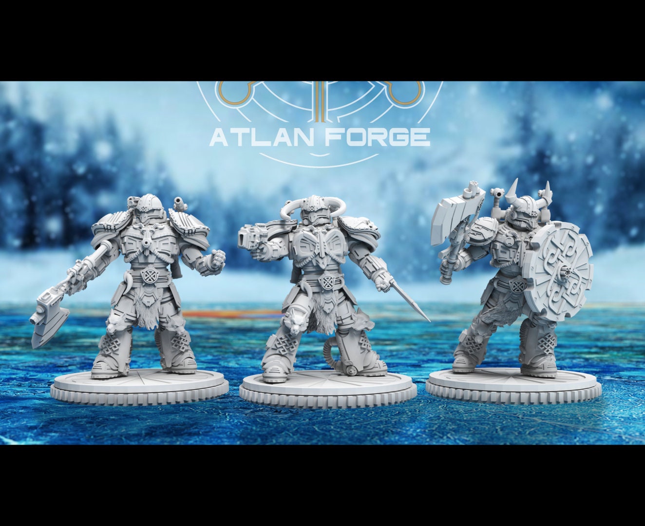 Asgardian Veterans 32mm miniatures grimdark fantasy miniature dnd wargaming miniature dungeons and dragons gift RPG tabletop minis