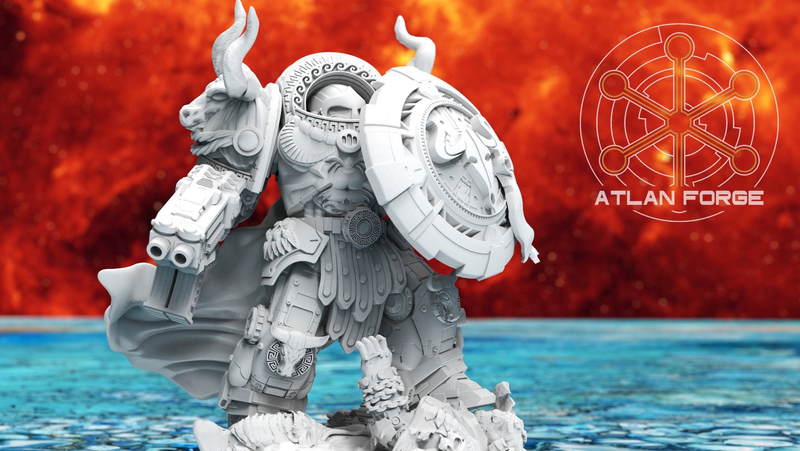 Minoan Myrmidon Captain 32mm wargame fantasy miniature dnd wargaming miniature dungeons and dragons painting gift RPG tabletop minis