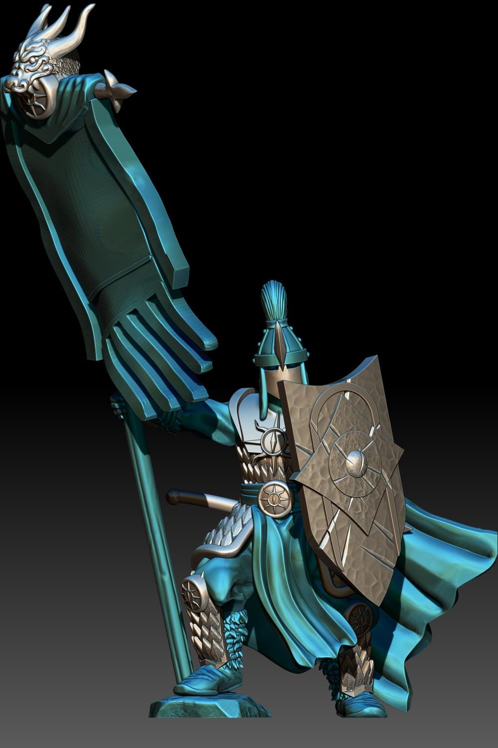 Golden Horde Banner Bearer 28mm miniatures dnd minis fantasy miniatures dungeons and dragons miniatures  wargaming miniatures tabletop
