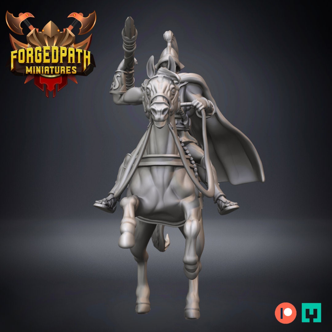 Greek Spartans mounted - Greek Cavalry warriors dnd fantasy tabletop wargames 32mm