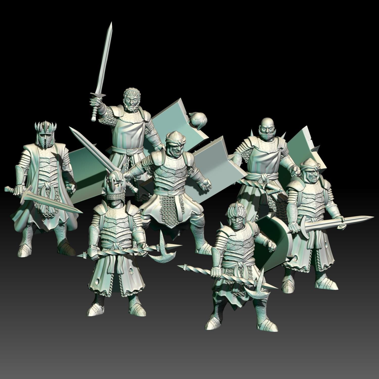 Dark Soul Warriors 28mm miniatures dnd gift fantasy miniatures dungeons and dragons minis wargaming miniatures tabletop wargames miniature