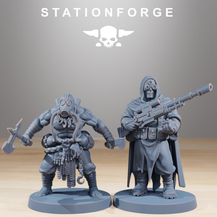 Corrupted Guard Nomads 32mm sci-fi fantasy miniature for tabletop games grimdark RPGs dnd wargaming miniature dungeons and dragons
