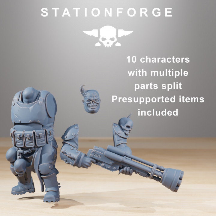 Corrupted Guard Nomads 32mm sci-fi fantasy miniature for tabletop games grimdark RPGs dnd wargaming miniature dungeons and dragons