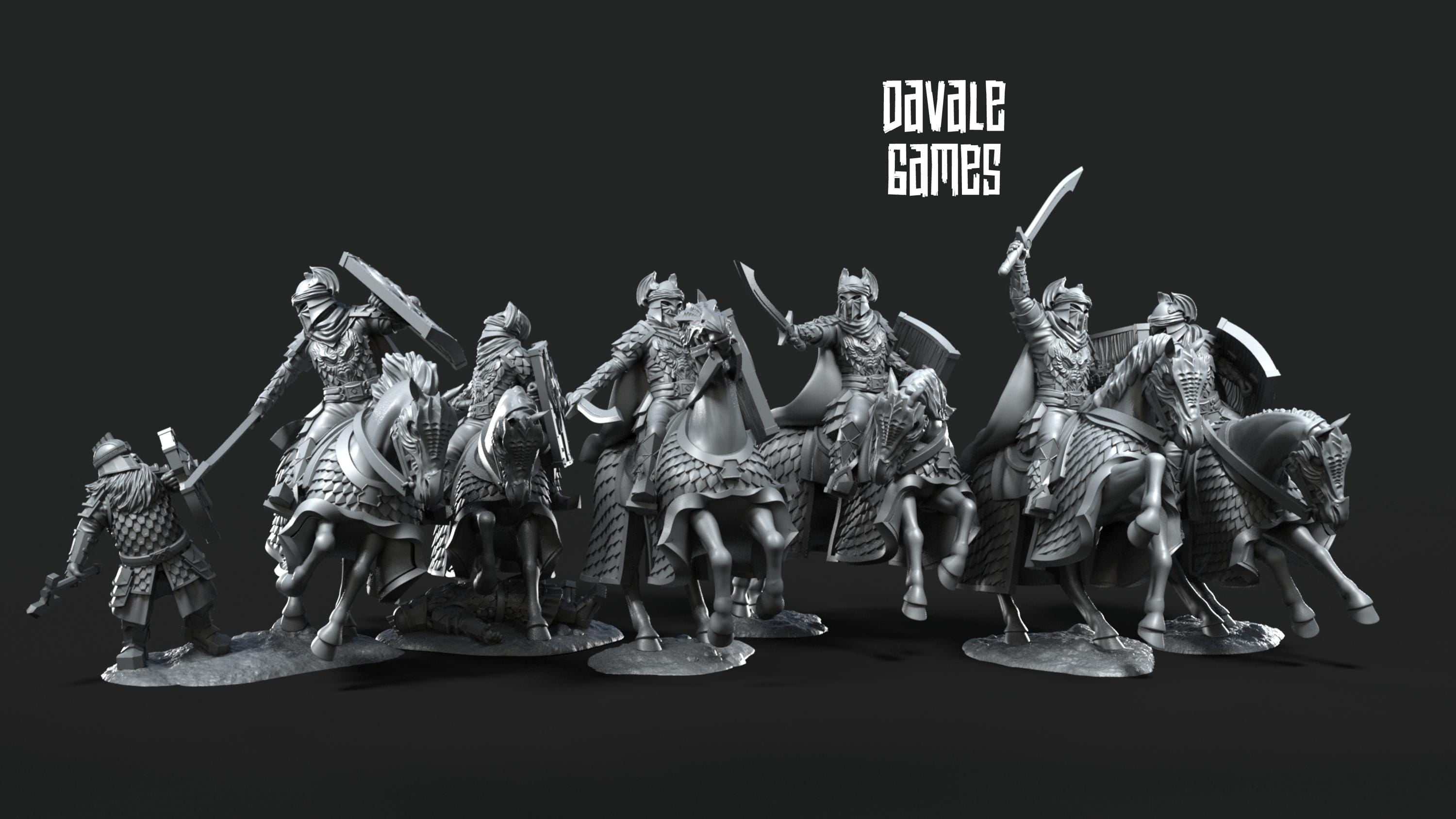 Dragon Army Elite on Horse 28mm miniature dungeon and dragons fantasy wargaming miniature tabletop fantasy miniature painting dnd