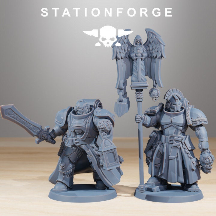 Socratis Knights 32mm sci-fi fantasy miniature for tabletop games grimdark RPGs dnd wargaming miniature dungeons and dragons crusader