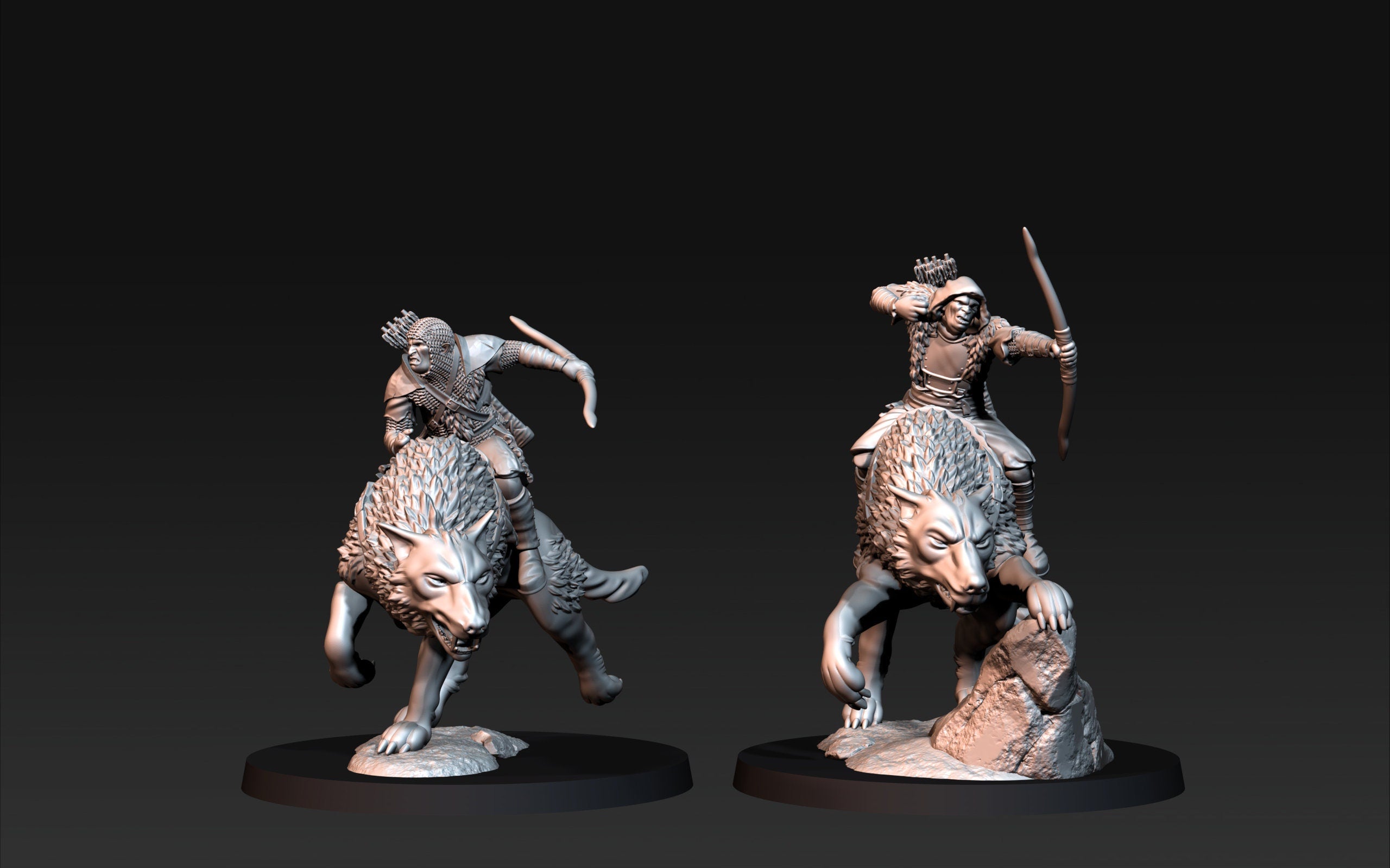 Warg Riders 28mm miniatures dnd minis fantasy miniatures dungeons and dragons miniatures for painting wargaming miniatures tabletop wargames