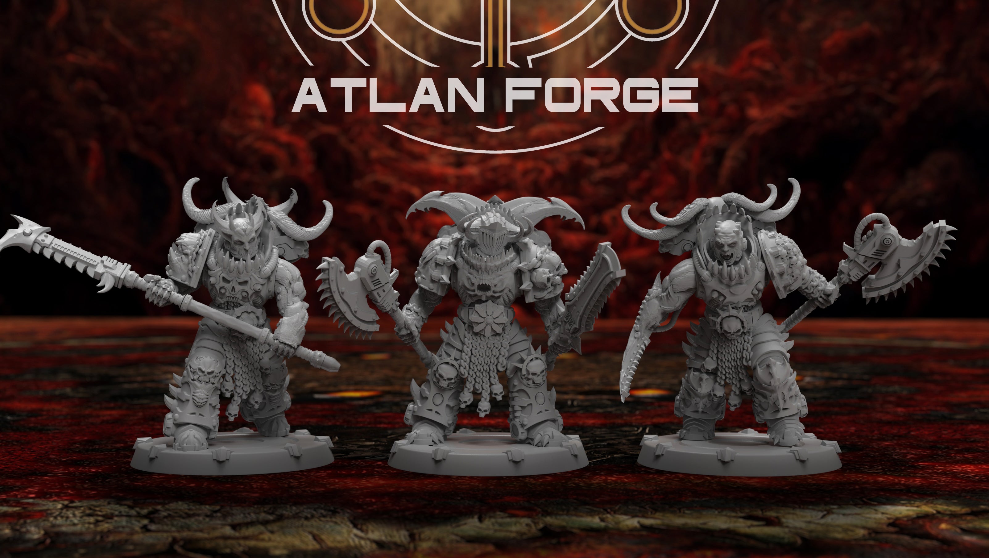 Demon Hades Legion 32mm Resin Miniatures – Grimdark Fantasy Army for Wargaming