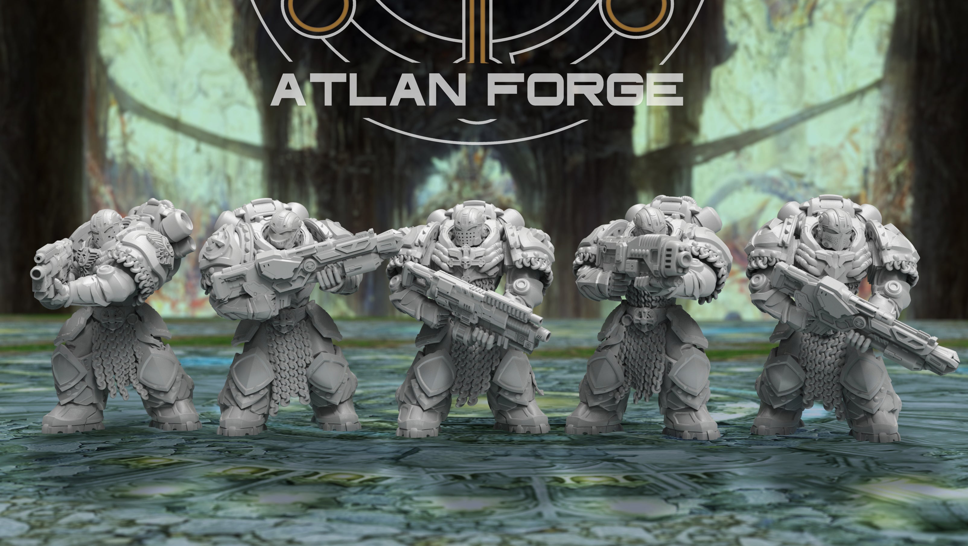 Templar Legion 32mm Resin Miniatures – Sci Fi Fantasy Crusader Army for Wargaming