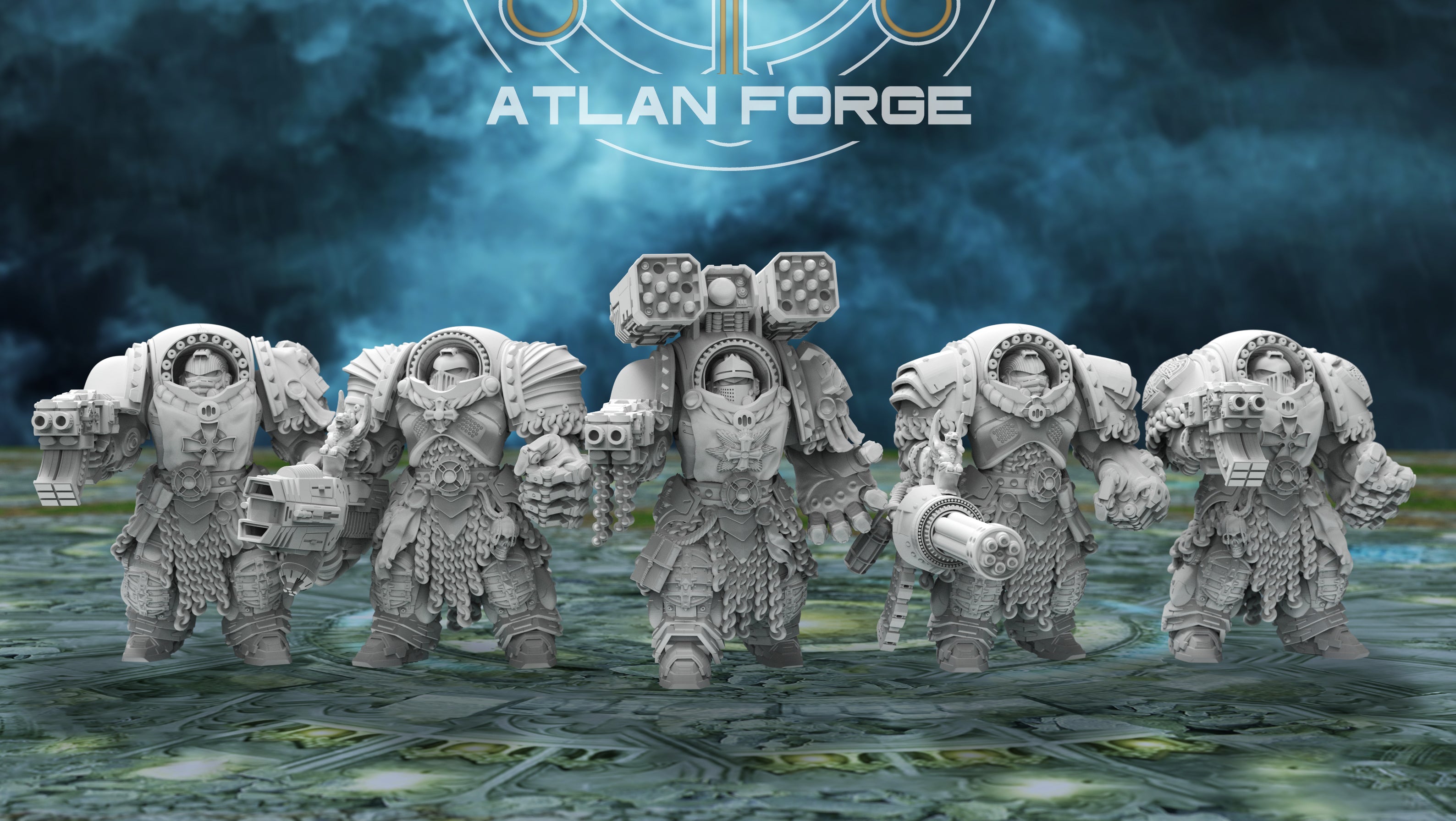 Templar Legion 32mm Resin Miniatures – Sci Fi Fantasy Crusader Army for Wargaming