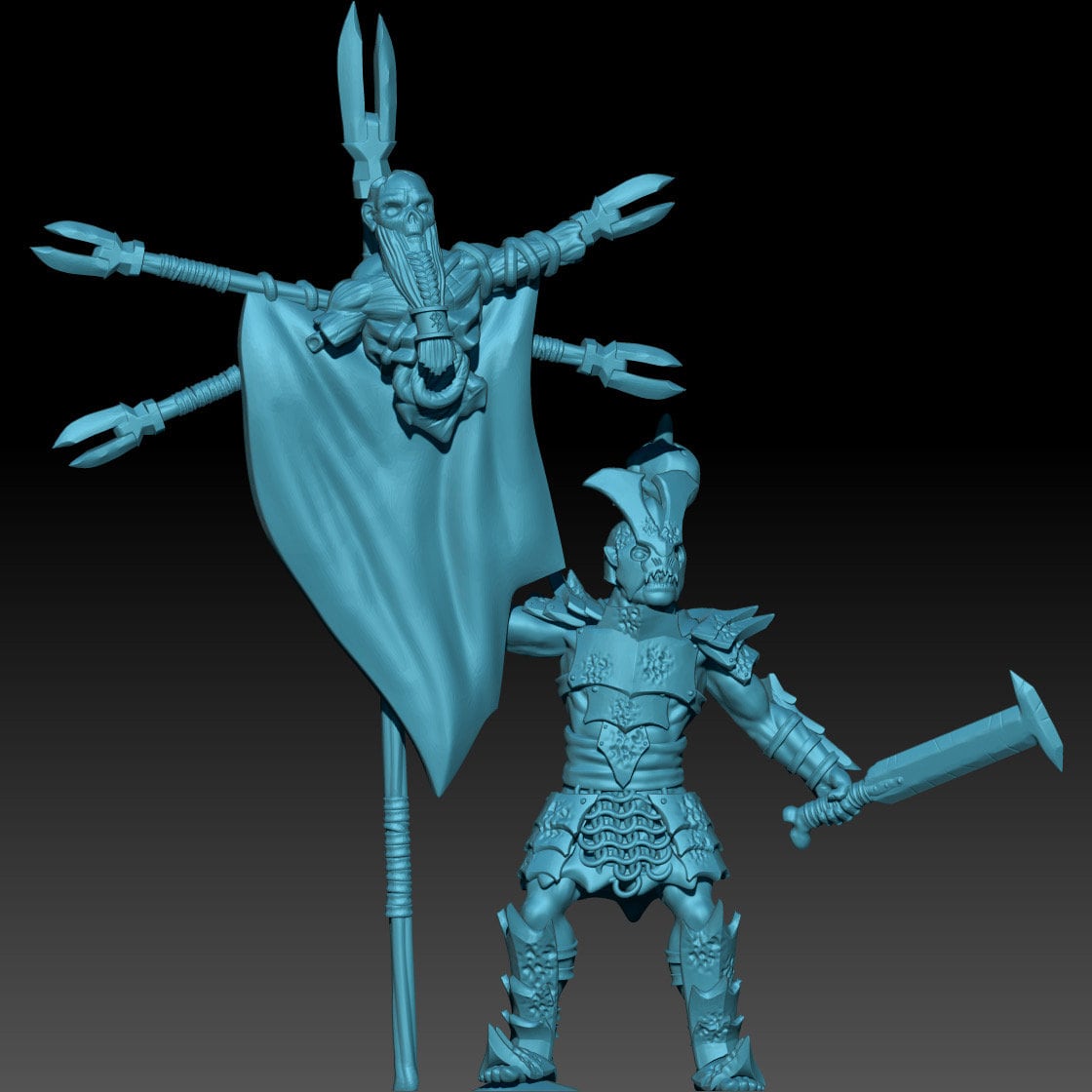 Iron fang clan banner 28mm miniatures dnd gift fantasy miniatures dungeons and dragons wargaming miniatures tabletop wargames