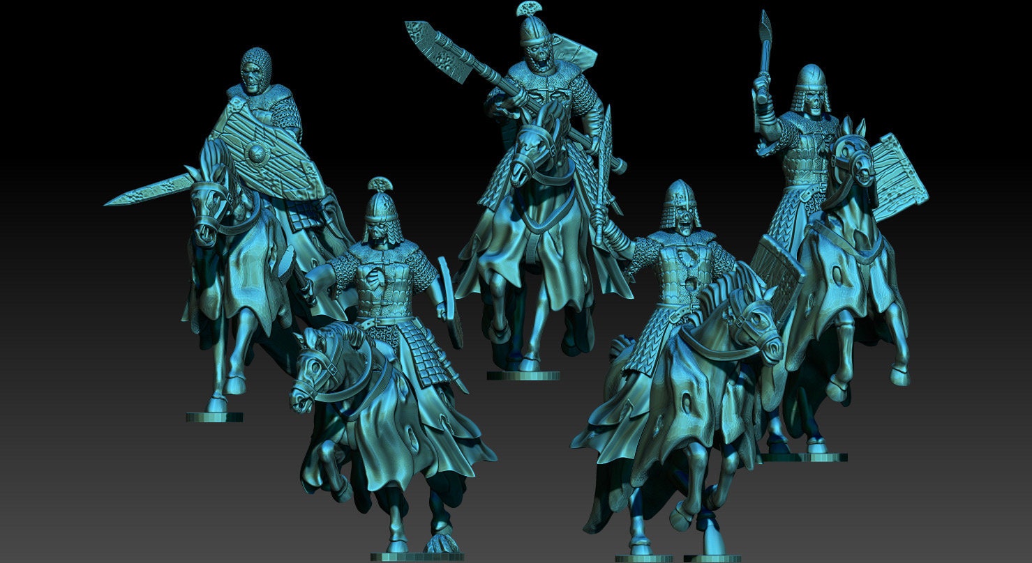 Dead Men Traitors Undead riders 28mm miniature dungeon and dragons fantasy wargaming miniature tabletop fantasy wargame miniature painting