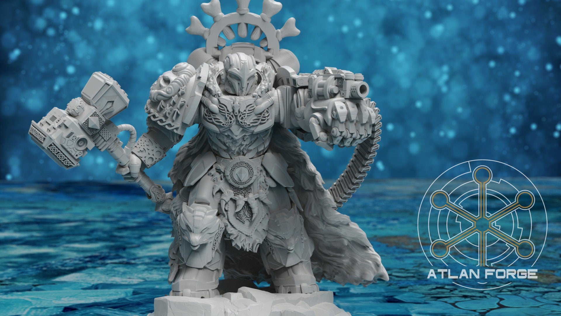 Asgardian Aegis captain 32mm sci-fi fantasy miniature for tabletop games grimdark RPGs dnd wargaming miniature dungeons and dragons