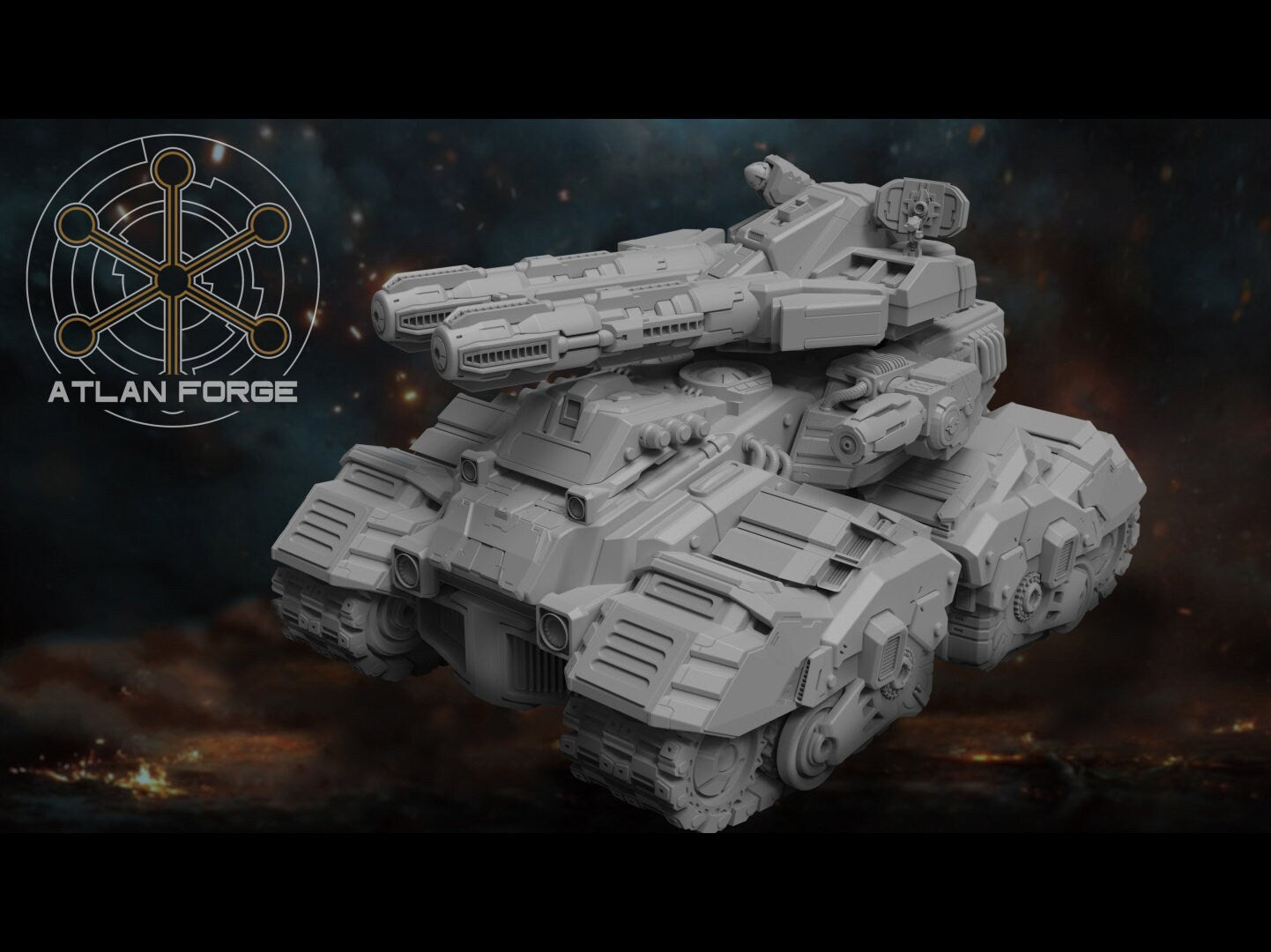 Smilodon Battle Tank 32mm sci-fi fantasy miniature for tabletop games grimdark RPGs dnd wargaming miniature dungeons and dragons