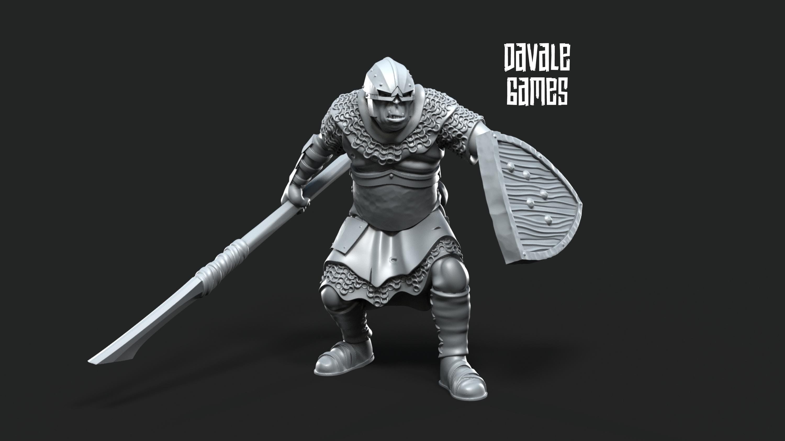 Mörlok Orcs with spears 28mm miniatures dnd gift fantasy miniatures dungeons and dragons minis wargaming miniatures tabletop wargames