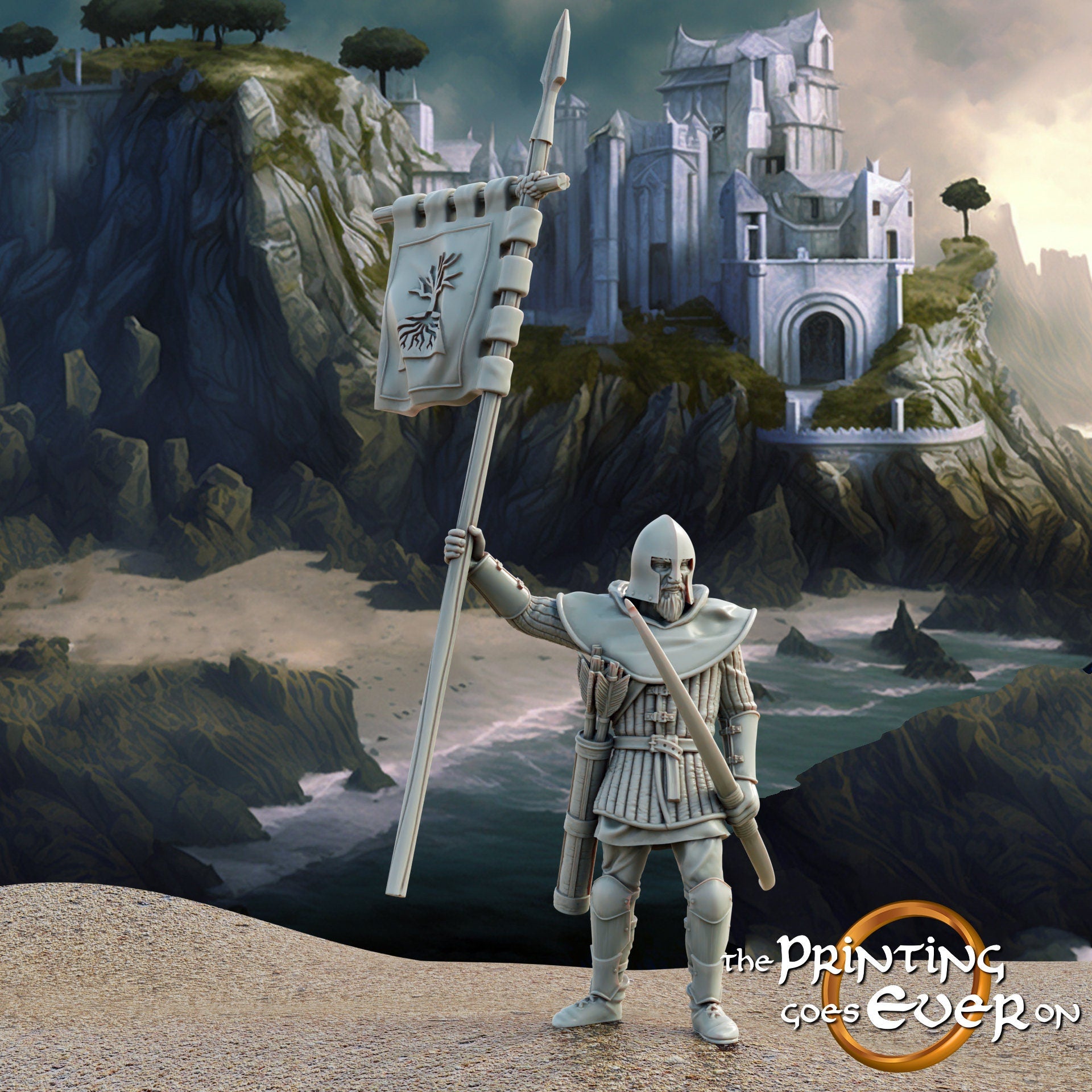 White city swan man at arms bowman dnd fantasy tabletop wargames 28mm