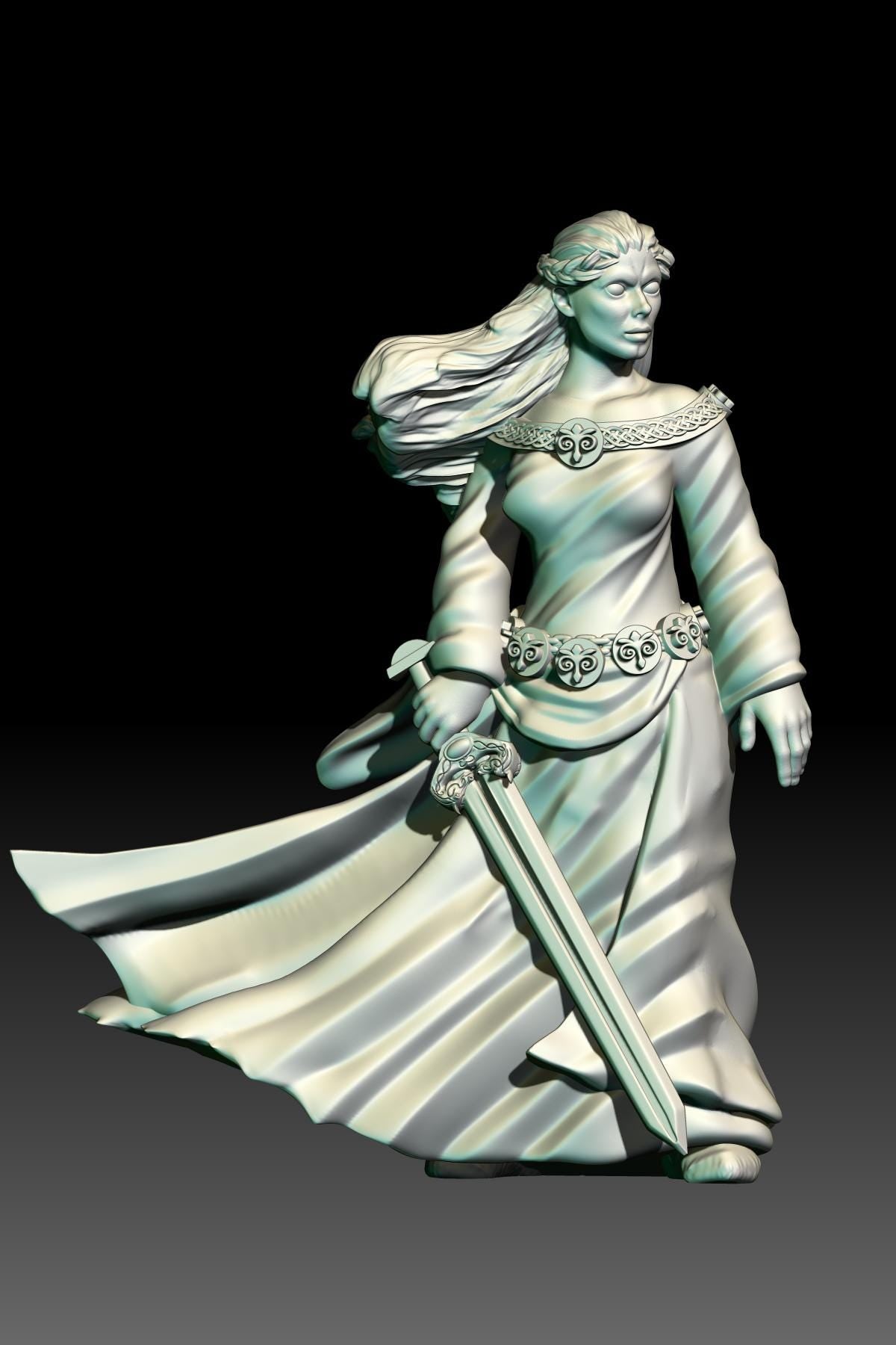 Lady of the Mark 28mm dnd miniature dungeon and dragons wargaming miniature tabletop wargame fantasy miniature for painting