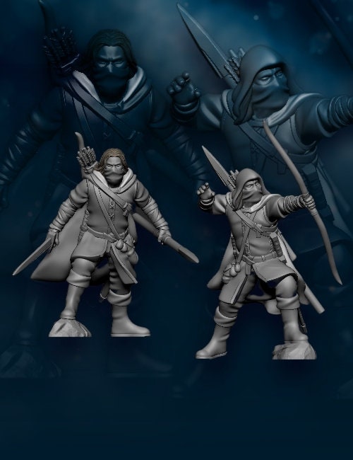 North Human rangers 28mm miniatures dnd minis fantasy miniatures dungeons and dragons miniatures painting wargaming miniatures tabletop