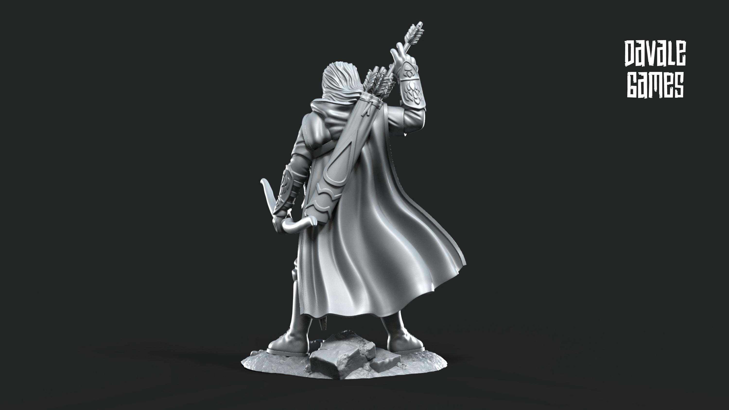 Damord Captain of Rangers 28mm miniatures dnd minis fantasy miniatures dungeons and dragons miniatures painting wargaming miniature tabletop