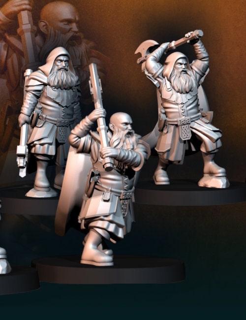 Kalak dwarf ranger explorers 28mm miniatures fantasy dungeons and dragons miniature wargaming miniatures tabletop dnd dwarf army miniatures