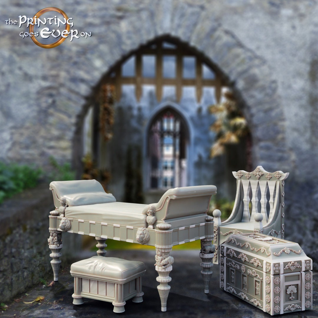 Medieval Ancient Furniture Building Decorations 28mm dnd dungeon and dragons fantasy wargaming scatter terrain Pathfinder tabletop games