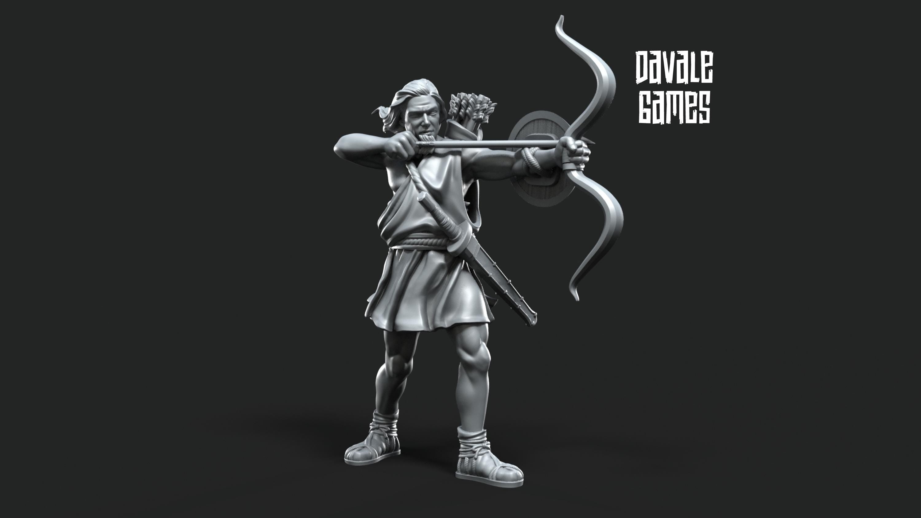 Toxotes archers ZEUS 28mm miniatures dnd minis fantasy dungeons and dragons miniatures painting wargaming miniatures tabletop