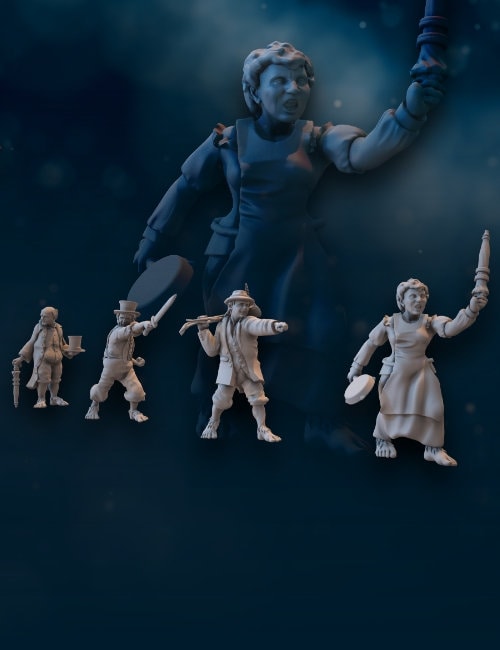 Halfmen 28mm dnd miniature dungeon and dragons fantasy wargaming miniature tabletop wargame miniature for painting