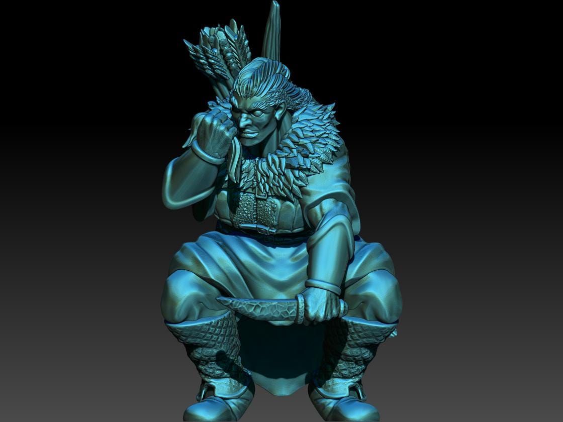 Bearmen Scouts 28mm miniatures dnd mini wargaming miniatures dungeon and dragons miniatures for painting fantasy miniatures gift