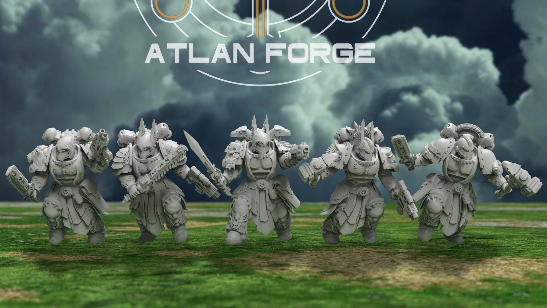 Angelic Knights Malakim 32mm sci-fi fantasy miniature for tabletop games grimdark RPGs dnd wargaming miniature dungeons and dragons painting
