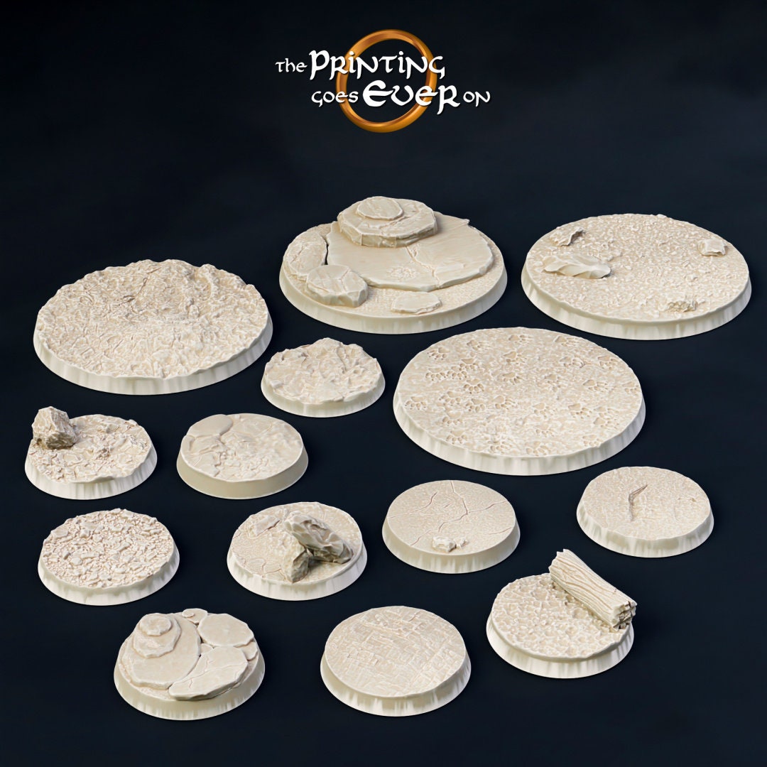 Orc dirt and stone Bases 25mm and 40mm miniatures dnd gift fantasy dungeons and dragons minis wargaming miniatures bases tabletop wargames