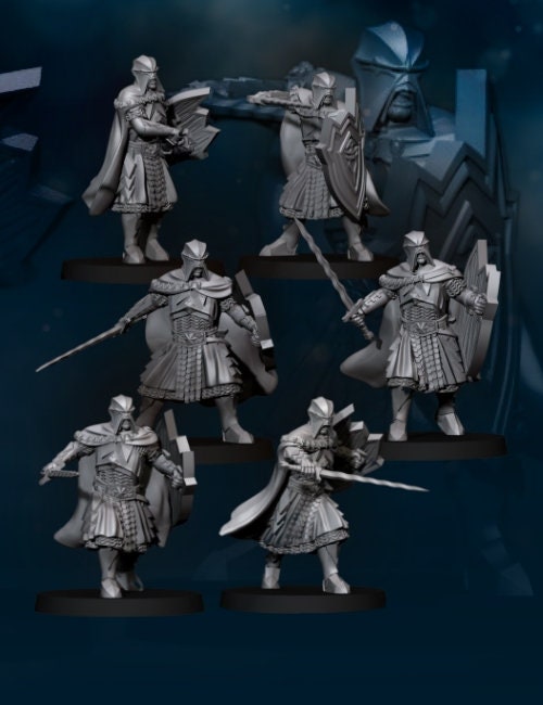 Black high humans 28mm miniatures dnd minis fantasy miniatures dungeons and dragons miniatures  wargaming miniatures tabletop wargames