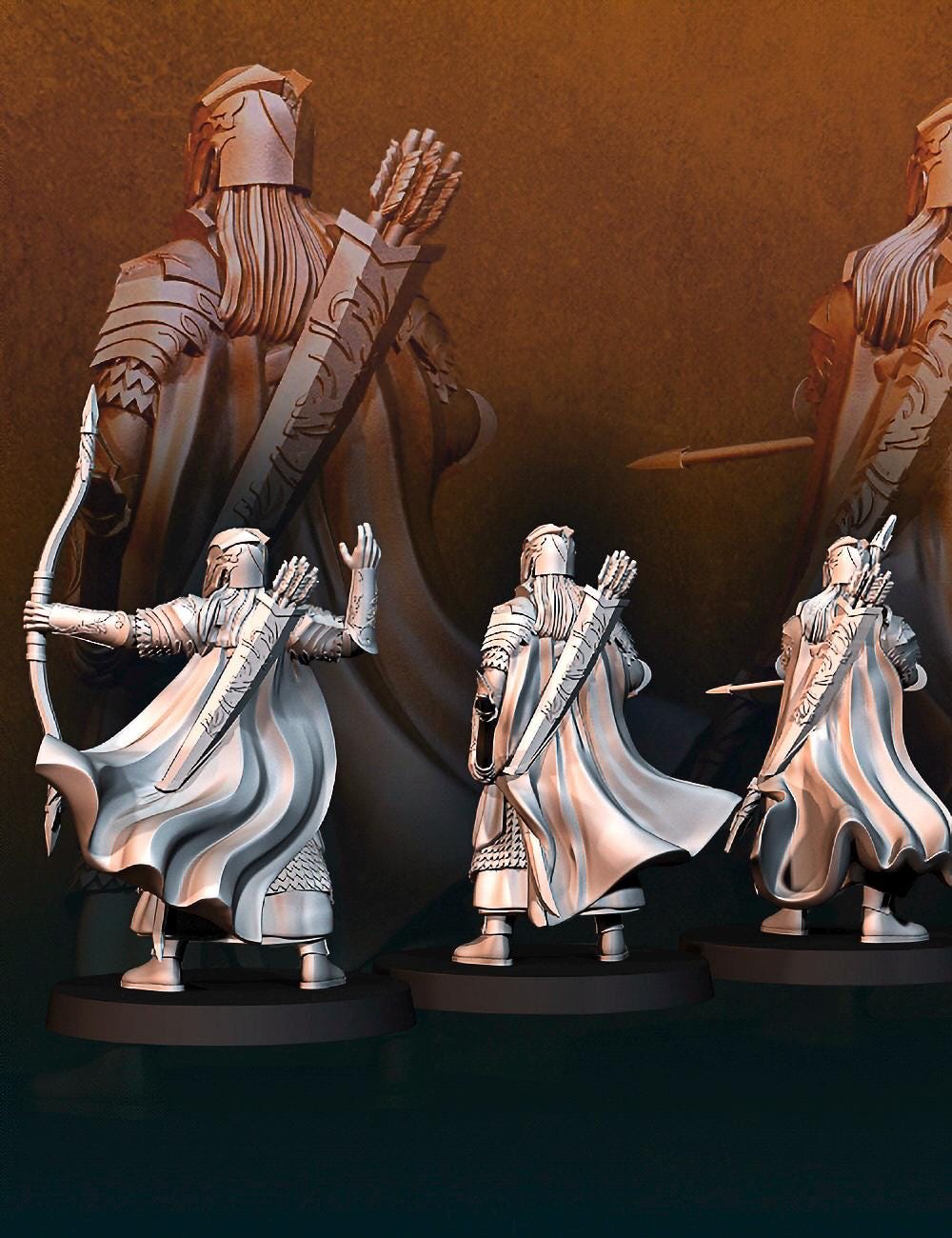 Wood Elf archers 28mm miniatures dnd minis fantasy miniatures dungeons and dragons miniatures painting wargaming miniatures tabletop wargame
