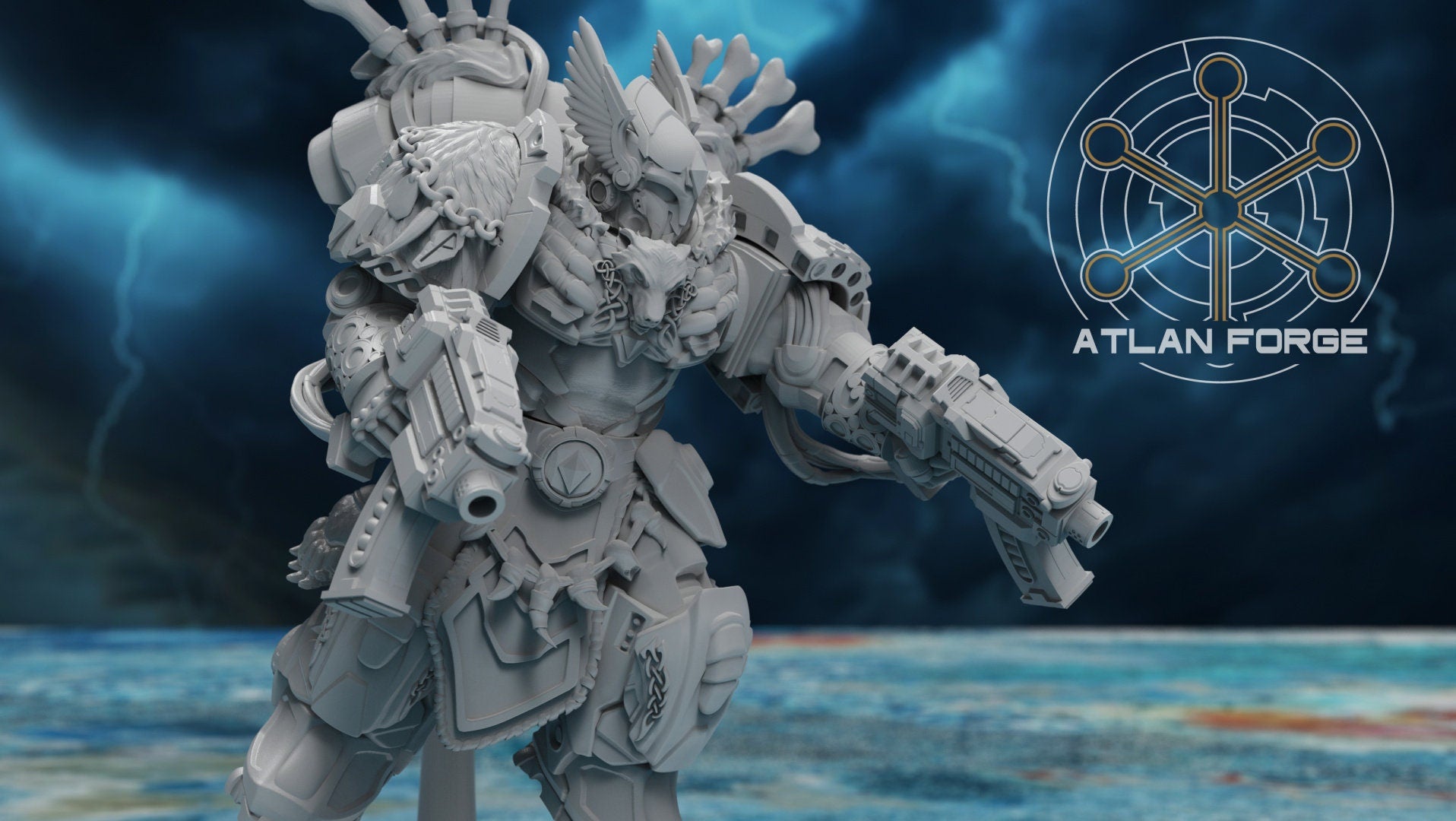 Asgardian Storm Aegis 32mm sci-fi fantasy miniature for tabletop games grimdark RPGs dnd wargaming miniature dungeons & dragons gift