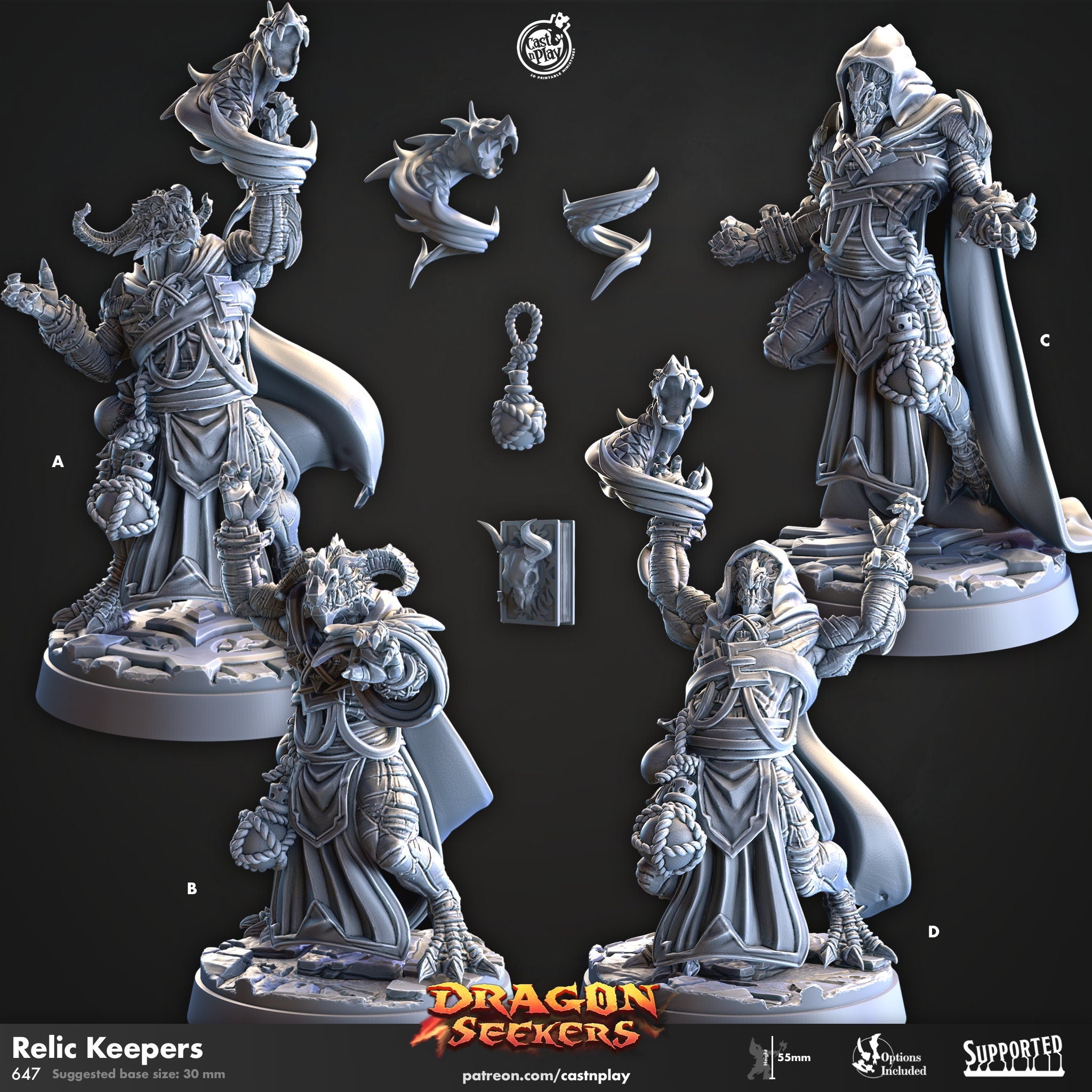 Dragon Seekers Relic Keepers LOTR dnd fantasy tabletop games 32mm