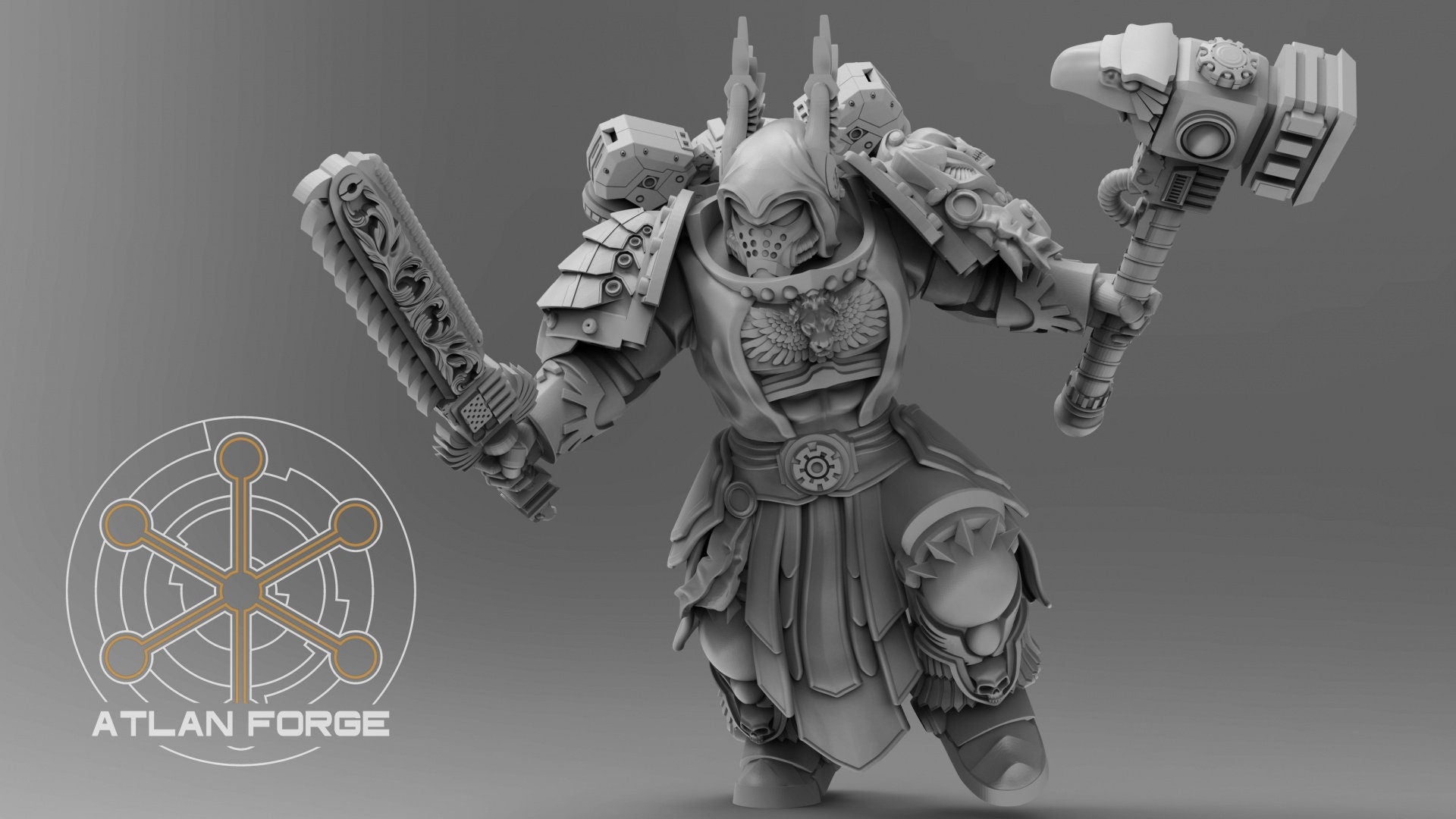 Angelic Knights Malakim 32mm sci-fi fantasy miniature for tabletop games grimdark RPGs dnd wargaming miniature dungeons and dragons painting