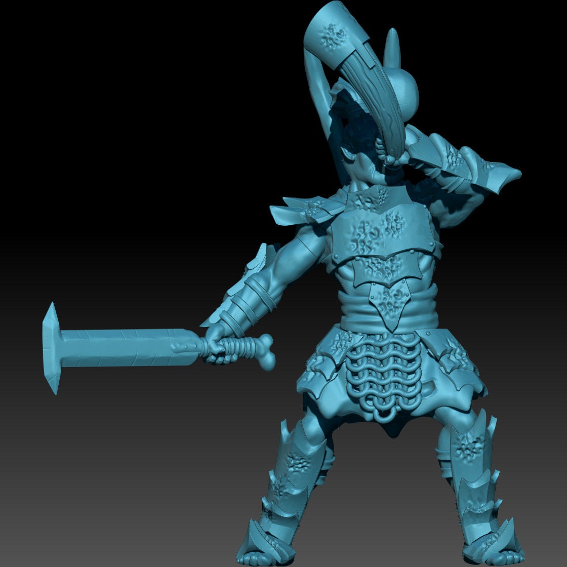 Iron fang clan horn bearer 28mm miniatures dnd gift fantasy miniatures dungeons and dragons wargaming miniatures tabletop wargames