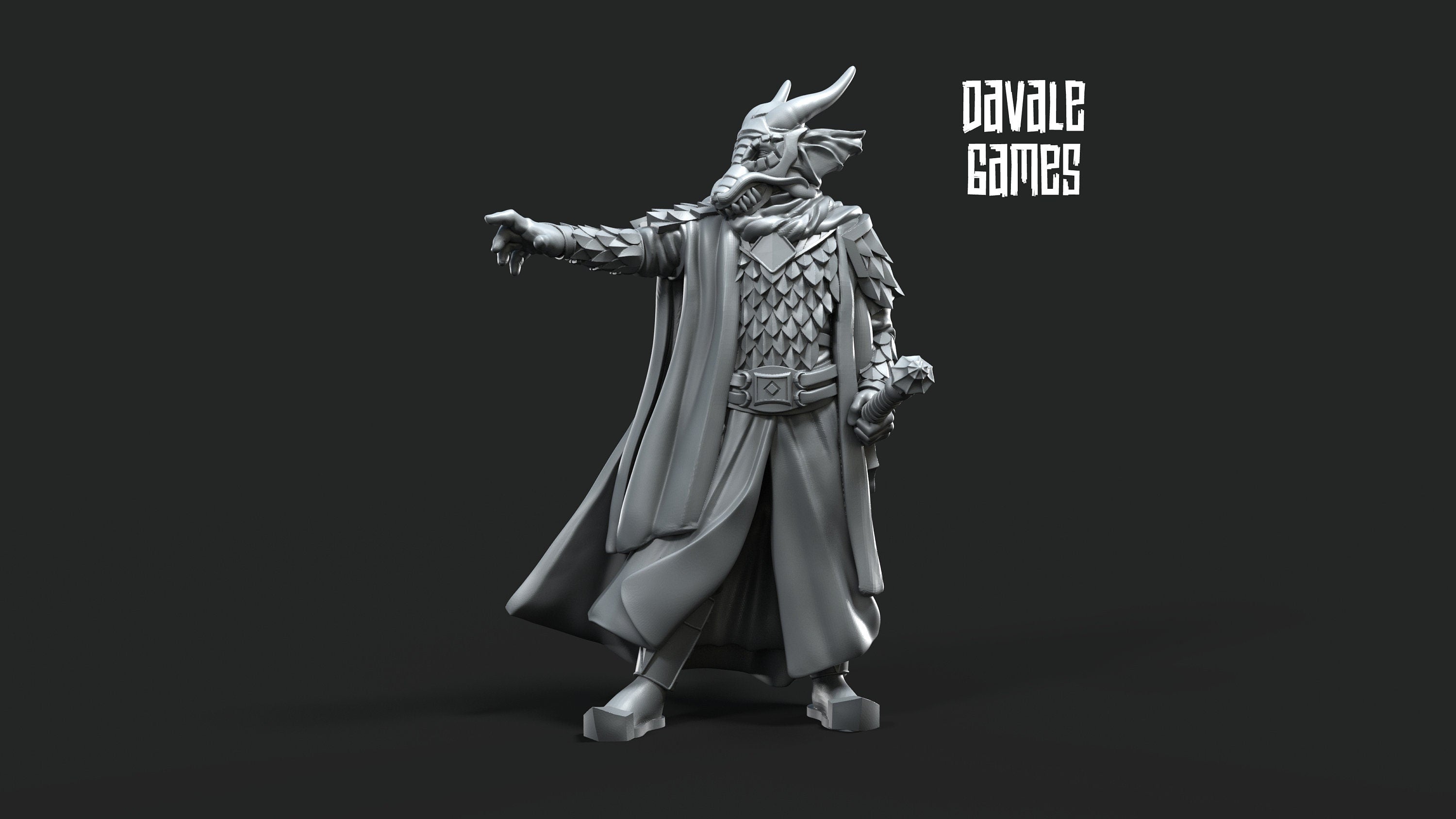 Wyvern with Dark Mage 28mm Resin Miniature – Fantasy Dragon Rider for DnD and Wargaming