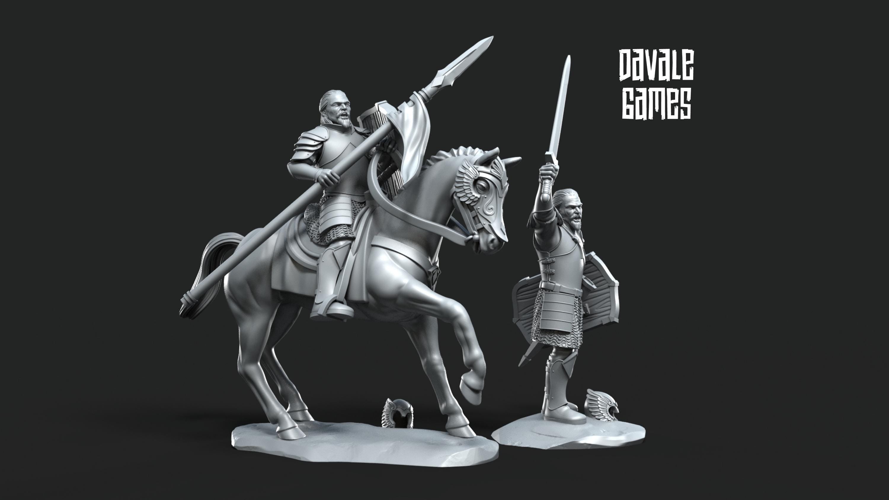 Grey Castle Captain Pose 2 28mm miniatures dnd minis fantasy miniatures dungeons and dragons painting wargaming miniatures tabletop