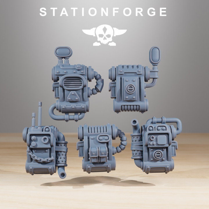 Scavenger Junkbots Builder Kit 32mm sci-fi fantasy miniature for tabletop games grimdark RPGs dnd wargaming miniature dungeons and dragons